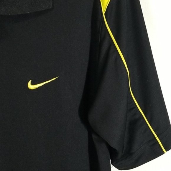 Nike Men's Polo Top Size L Sphere Dry Taining Golf Sports Swish Spell Out - Picture 3 of 6